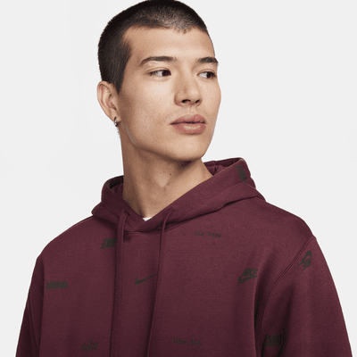 ナイキ クラブ フリース メンズ オールオーバー プリント プルオーバー パーカー