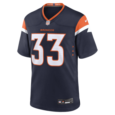 Jersey de fútbol americano Nike de la NFL Game para hombre Javonte Williams Denver Broncos