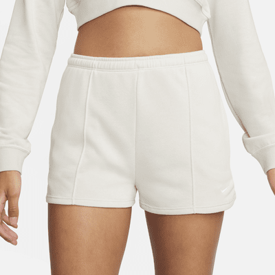 Nike Sportswear Chill Terry Pantalons curts de teixit French Terry de cintura alta i ajust entallat de 5 centímetres - Dona