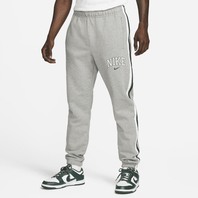 nike fleece bottoms grey