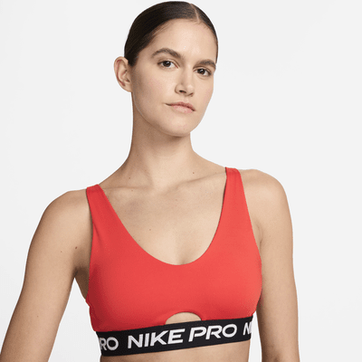 Bra deportivo de media sujeción con almohadillas para mujer Nike Pro Indy Plunge