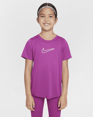 Подростковые шорты Nike One Fitted Big Kids' (Girls') Dri-FIT Short-Sleeve Top