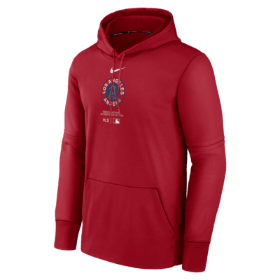 Los Angeles Angels City Connect Practice Men's Nike Therma MLB Pullover Hoodie