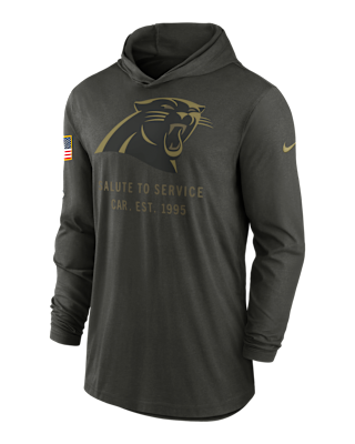 Мужские  Carolina Panthers Salute to Service Sideline Men’s Nike Dri-FIT NFL Long-Sleeve Hooded Top