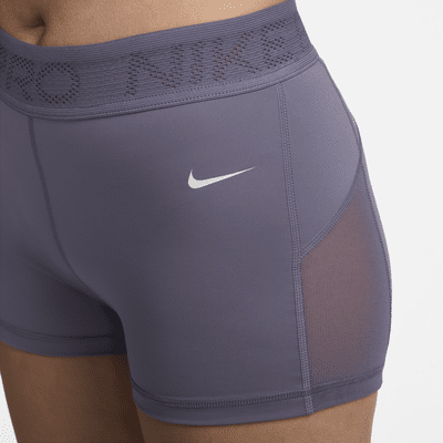 Nike Pro Women's Mid-Rise 3" Mesh-Paneled Shorts