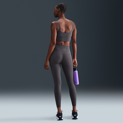 Leggings Nike Zenvy Rib i 7/8-längd med hög midja för kvinnor