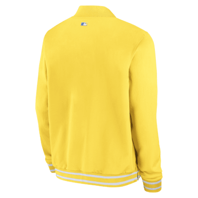 Chamarra bomber Nike de la MLB con cierre completo para hombre Boston Red Sox Authentic Collection City Connect Game Time