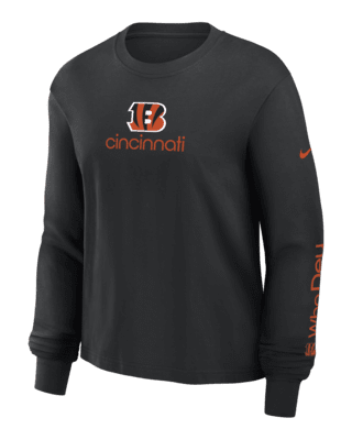 Женская футболка Cincinnati Bengals Boxy Nike NFL Long-Sleeve