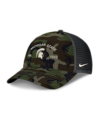 Мужские  Michigan State 2025 Military Appreciation Rise Nike College Trucker Adjustable Hat