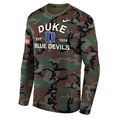 Duke 2025 Military Appreciation Legend Men's Nike Dri-FIT College Long-Sleeve T-Shirt