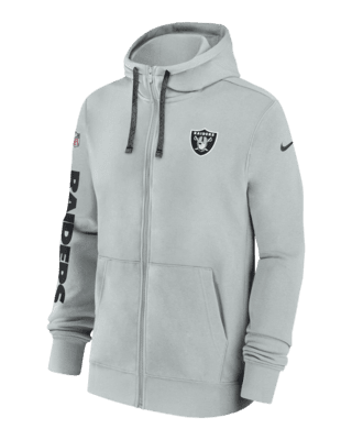 Мужское худи Las Vegas Raiders Sideline Team Issue Club Nike Full Zip Hoodie