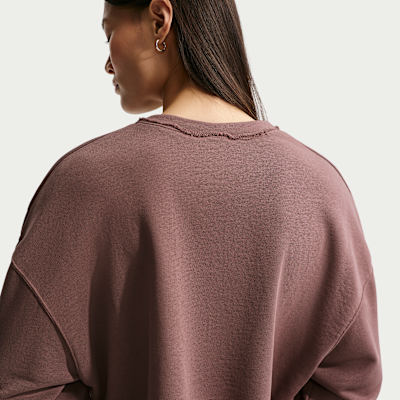 Sudadera de cuello redondo de French Terry oversized para mujer Nike Sportswear Chill Terry