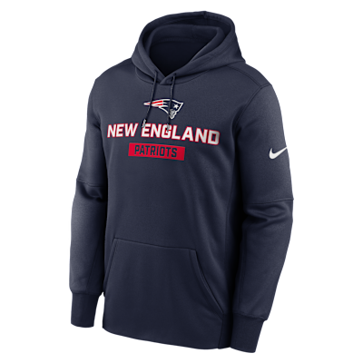 New England Patriots Toss Sweep Men’s Nike Therma NFL Pullover Hoodie