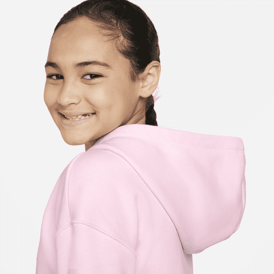 Sudadera con gorro de French Terry para niña talla grande Nike Sportswear Heritage