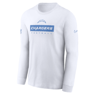 Los Angeles Chargers Sideline Team Issue Men's Nike Dri-FIT NFL Long-Sleeve T-Shirt