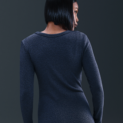 Vestido ajustado de manga larga de tejido Rib largo mini para mujer Nike Sportswear Chill Knit