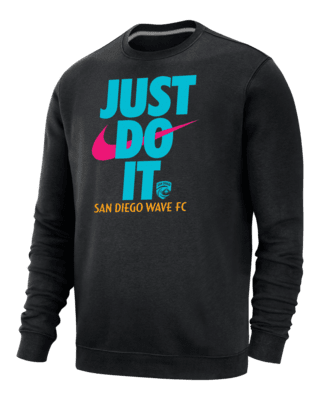 Мужской свитшот San Diego Wave Club Fleece Nike Soccer Crew-Neck