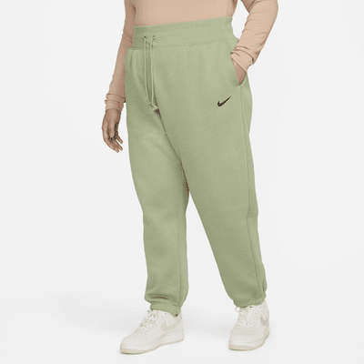 Dámské volnější tepláky Nike Sportswear Phoenix Fleece s vysokým pasem (větší velikost)