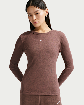 Женская футболка Nike Sportswear Tight Long-Sleeve Ribbed