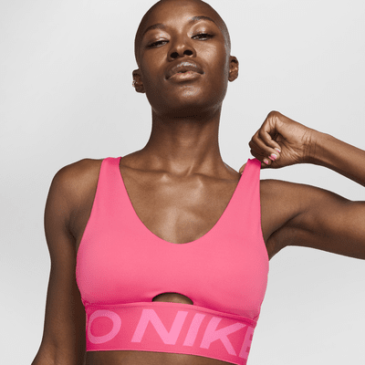 Nike Pro Indy Plunge Sujetador deportivo de sujeción media con almohadilla - Mujer