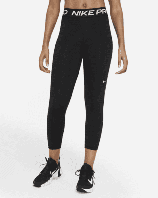 Женские тайтсы Nike Pro Mid-Rise Crop Mesh Panel Leggings