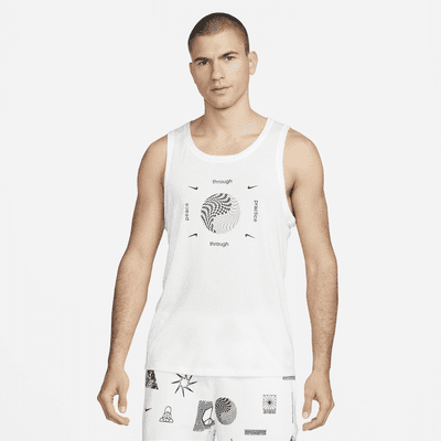 nike dri fit tank top white