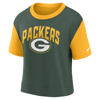 Playera de cadera alta para mujer Nike Fashion (NFL Green Bay Packers ...