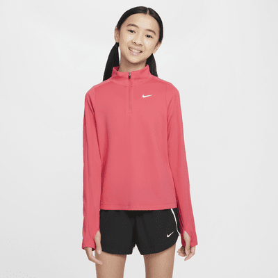 Nike Dri-FIT Longsleeve mit Halbreißverschluss für ältere Kinder (Mädchen)