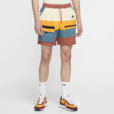 yellow woven nike shorts
