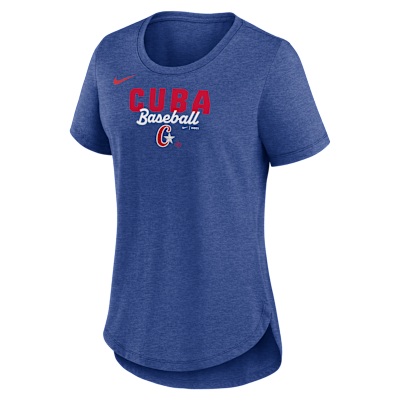 Cuba National Baseball Team 2026 World Baseball Classic Arched Team Name Women's Nike T-Shirt