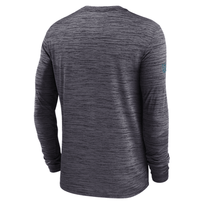 Playera de manga larga Nike Dri-FIT de la NFL para hombre Jacksonville Jaguars Sideline Team Issue Velocity