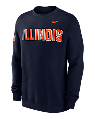 Мужской свитшот Illinois Club Fleece Nike College Crew-Neck