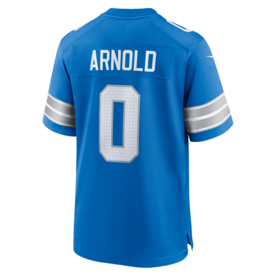 Jersey de fútbol americano Nike de la NFL Game para hombre Terrion Arnold Detroit Lions