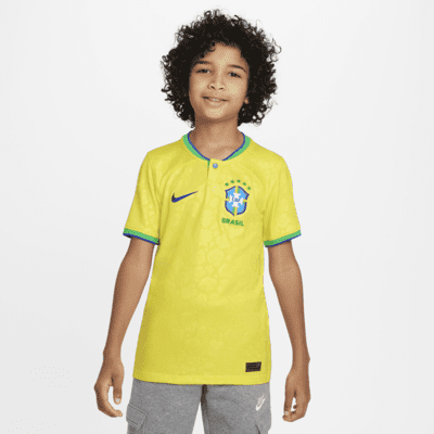 Men's Nike Dri-fit Brasil Brazil Soccer Jersey Large Yellow Home