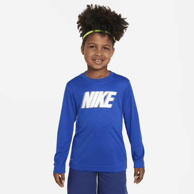 Nike "All Day Play" Long Sleeve Performance Tee Little Kids Dri-FIT Tee