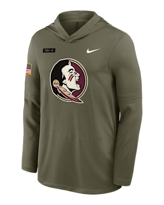 Мужские  Florida State 2025 Military Appreciation Nike Dri-FIT College Long-Sleeve Hooded Top