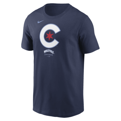 Playera Nike de la MLB para hombre Chicago Cubs City Connect Logo