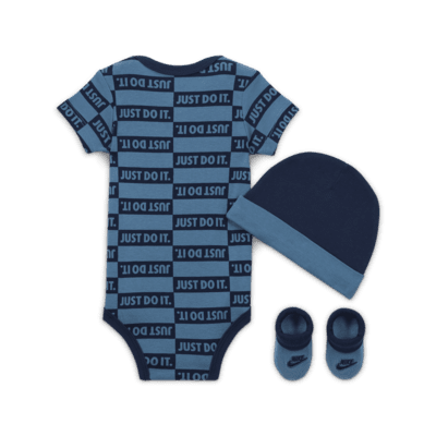 Nike Baby (0-9M) Textured Club 3-Piece Bodysuit Set