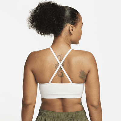 Bra deportivo sin almohadilla de baja sujeción para mujer Nike Indy Seamless Ribbed