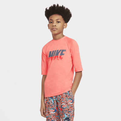 Nike Big Kids' Short-Sleeve Hydroguard Swim Shirt