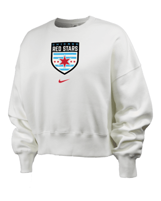 Женский свитшот Chicago Red Stars Phoenix Fleece Nike NWSL Crew-Neck