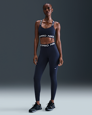 Женские тайтсы Nike Pro Mid-Rise Mesh-Paneled Leggings