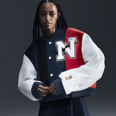 Nike Women by YOON Women's Oversized Varsity Jacket