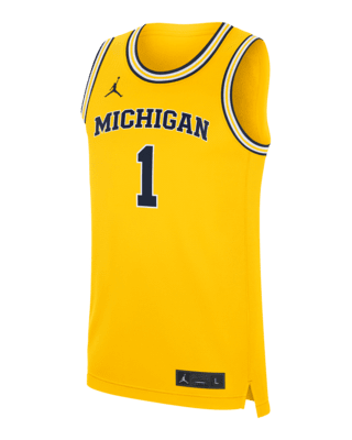 Мужские джерси Michigan Wolverines Replica Jordan Brand College Basketball Jersey для баскетбола