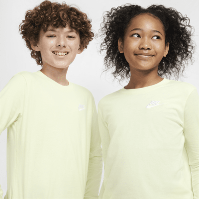 Playera de manga larga para niños grandes Nike Sportswear