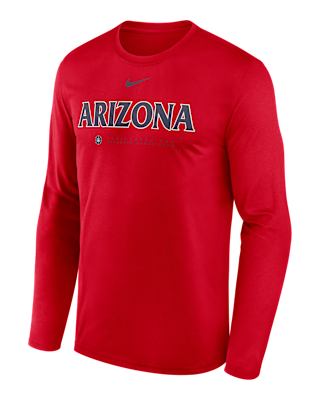 Мужская футболка Arizona Courtside Basketball Shootaround Legend Nike Dri-FIT College Long-Sleeve для баскетбола