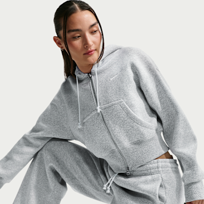 ナイキ スポーツウェア フェニックス フリース ウィメンズ ルーズ フルジップ クロップド パーカー