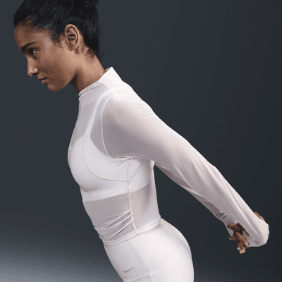 Haut à manches longues Dri-FIT Nike Zenvy Sheer pour femme