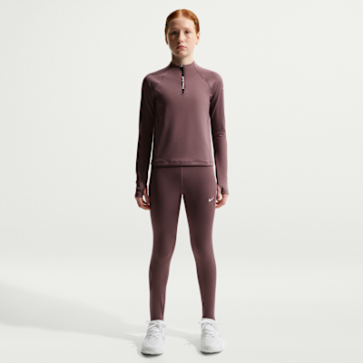 Nike Pro Big Kids' (Girls') Dri-FIT Half-Zip Long Sleeve