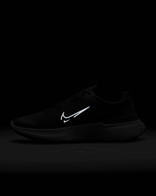 nike running react miler trainers in triple black